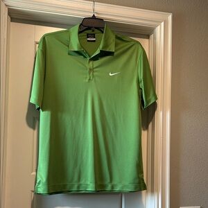 Nike Men's Vibrant Green Polo Shirt